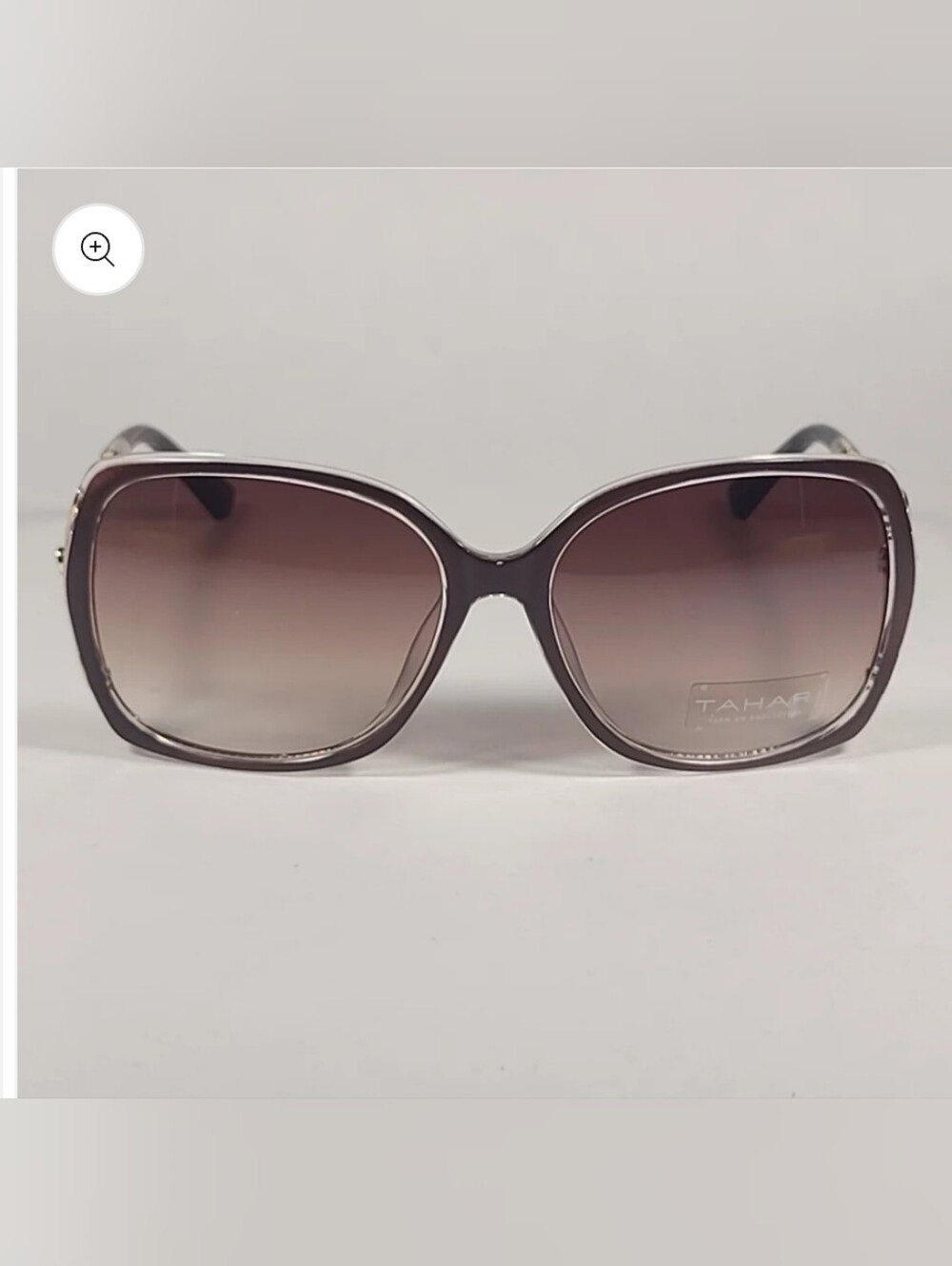 (Ew)Tahari Butterfly Vented Sunglasses Brown Gradient Lens TH724 BRN